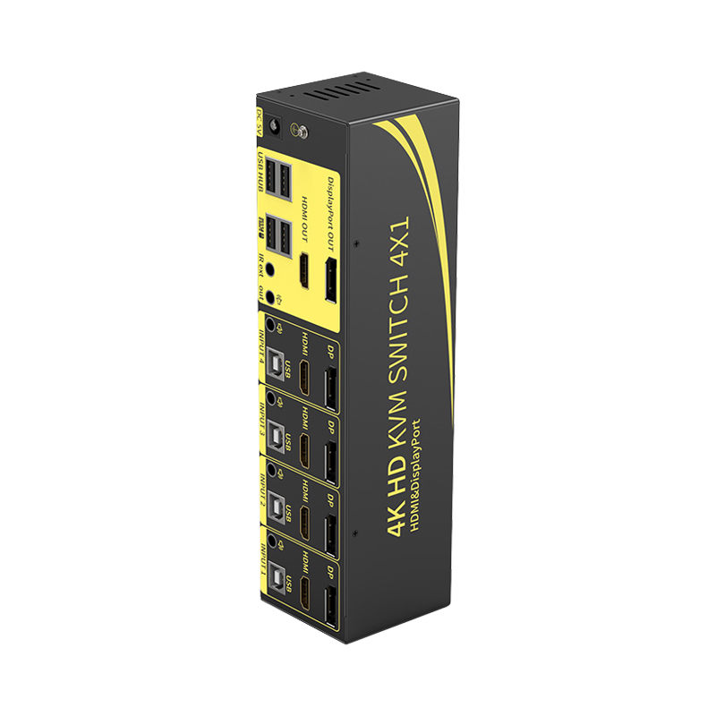 深工SG DH41 4進(jìn)2出4K DP+HDMI雙通道KVM切換器